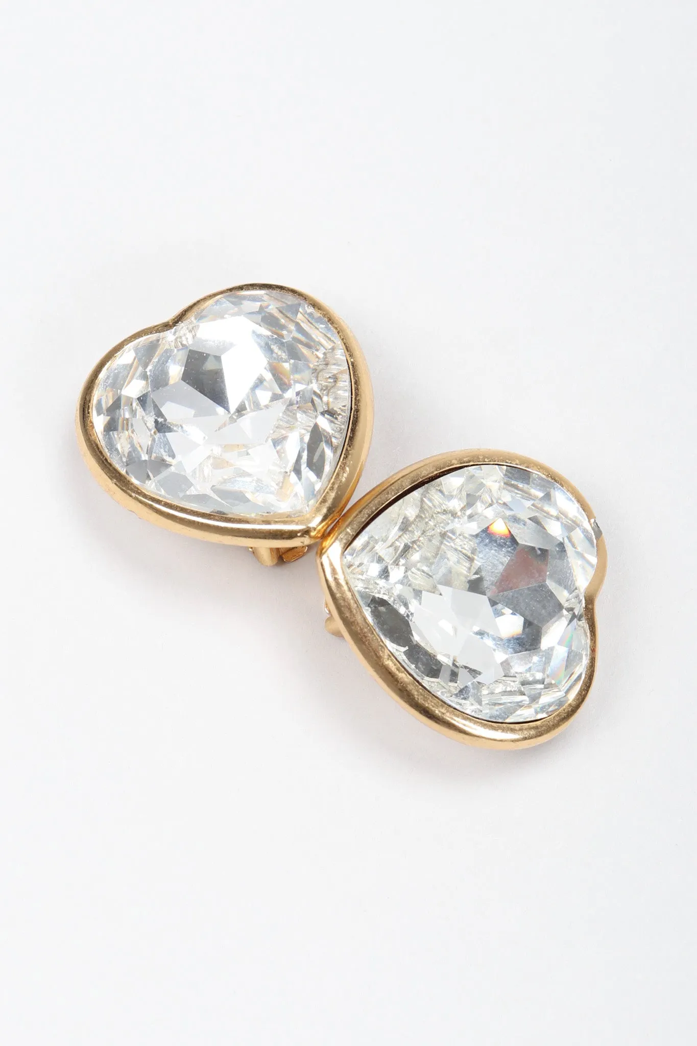 Oversized Crystal Heart Earrings
