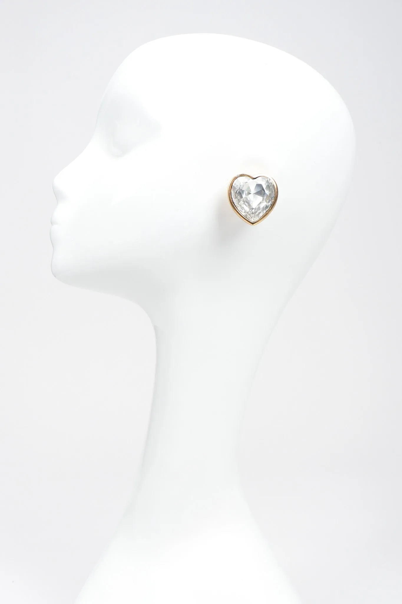 Oversized Crystal Heart Earrings