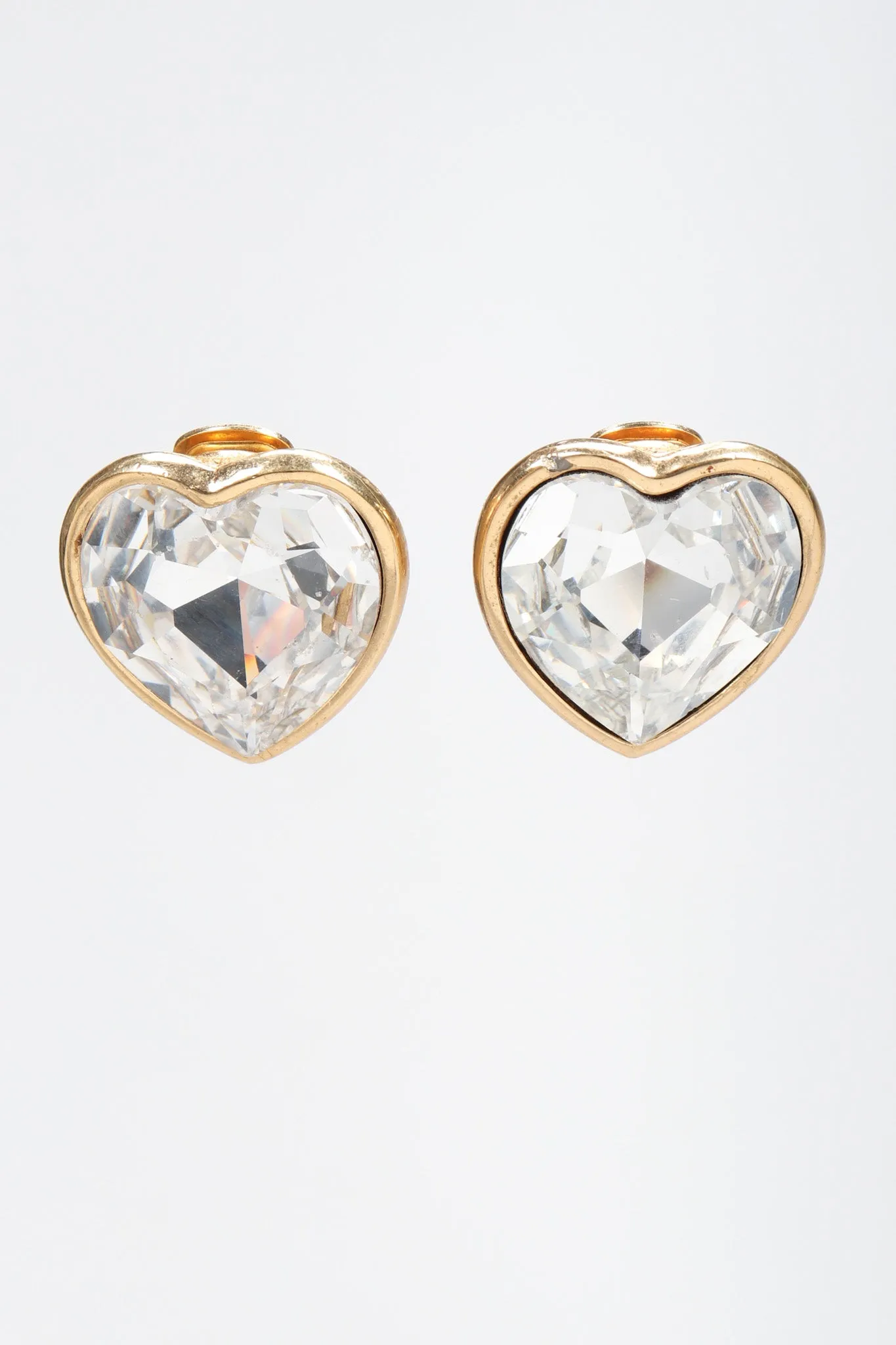 Oversized Crystal Heart Earrings