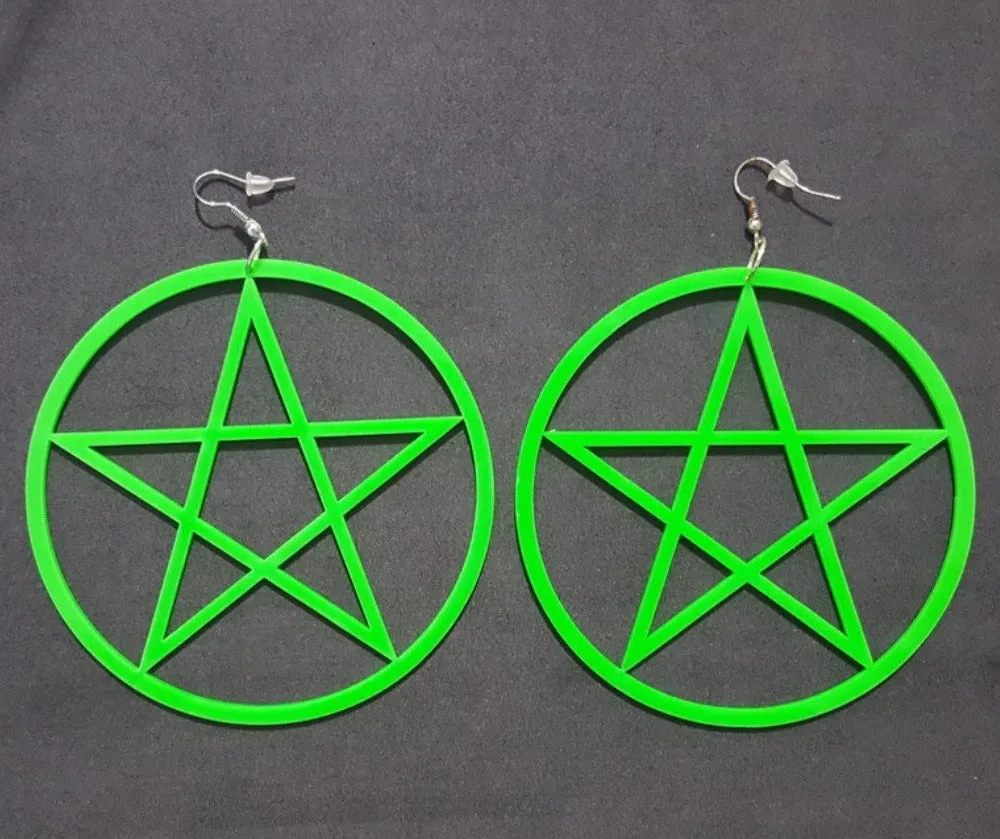 Oversized Pentacle Earrings