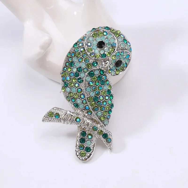 Owl Rhinestone Brooches