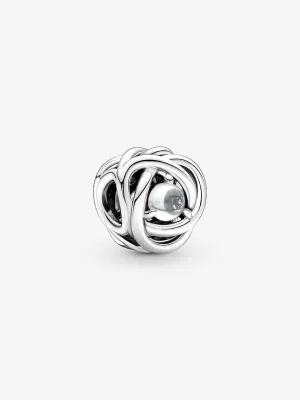 Pandora April Clear Eternity Circle Charm