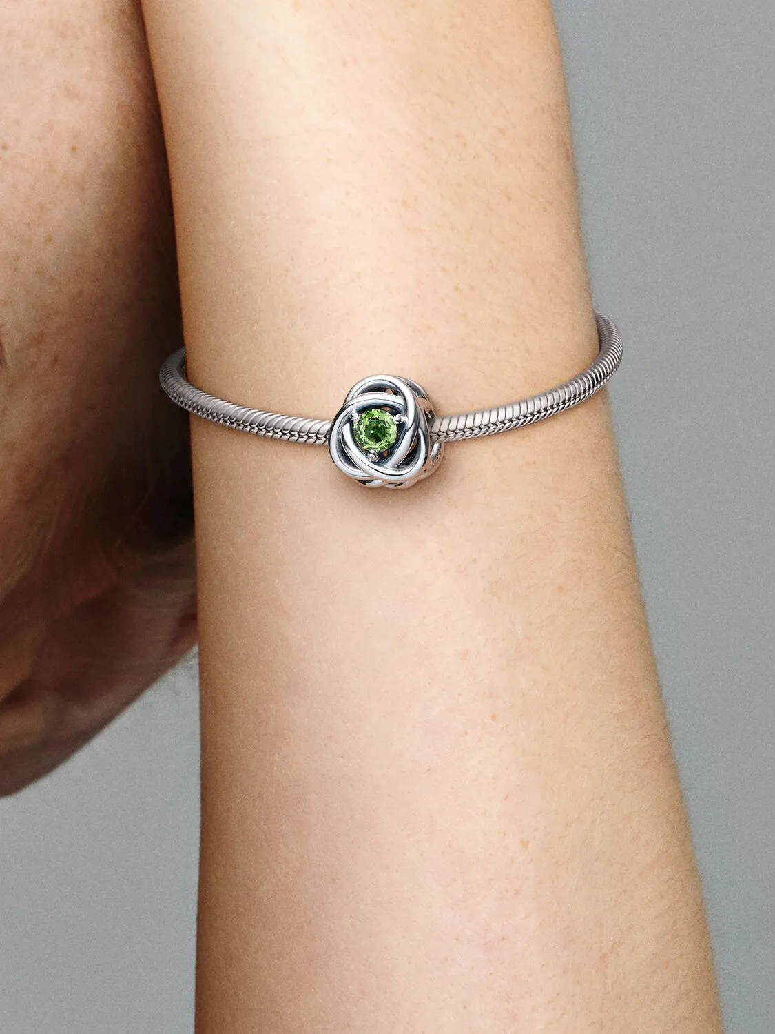Pandora August Spring Green Eternity Circle Charm