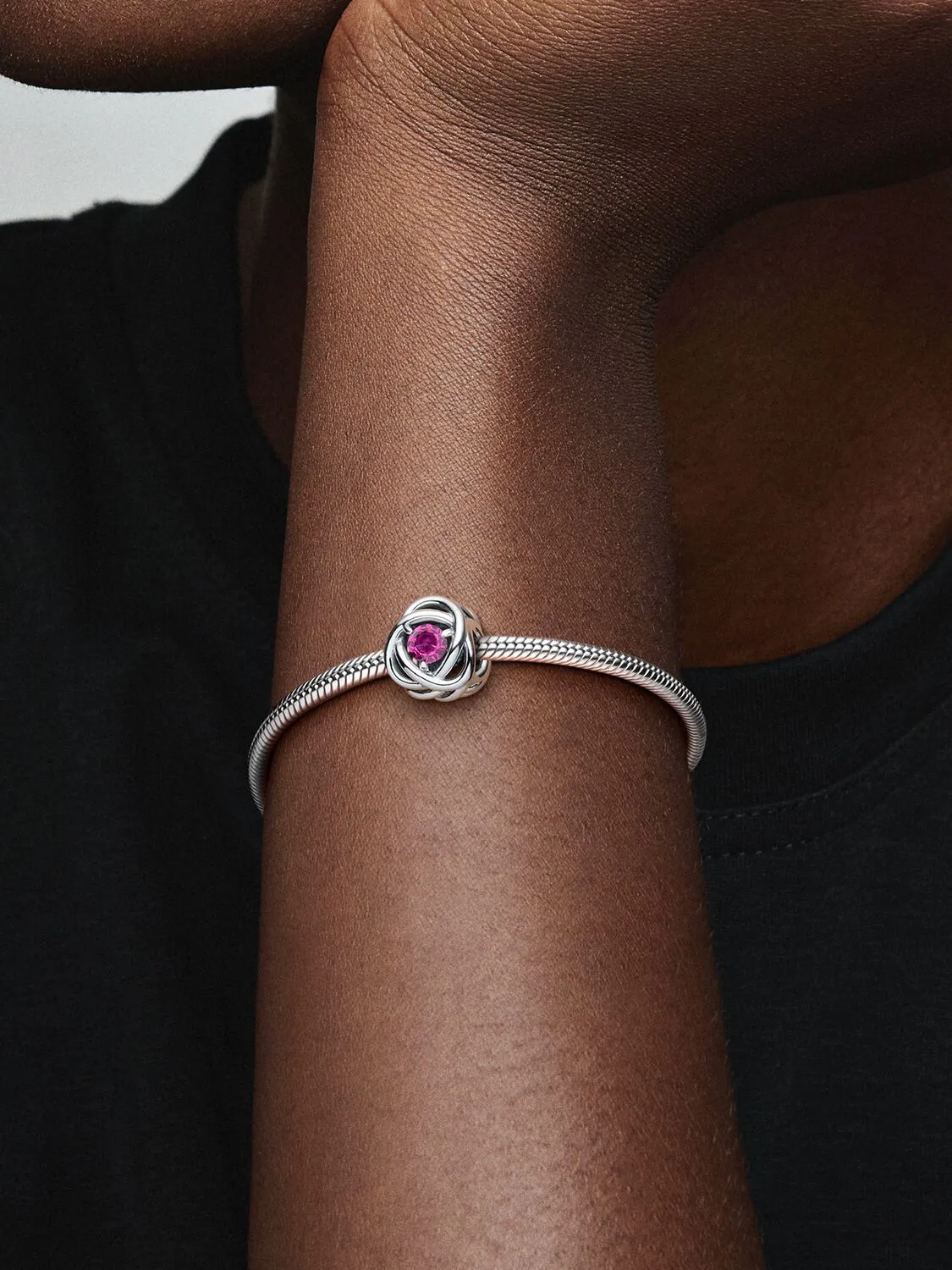 Pandora October Pink Eternity Circle Charm