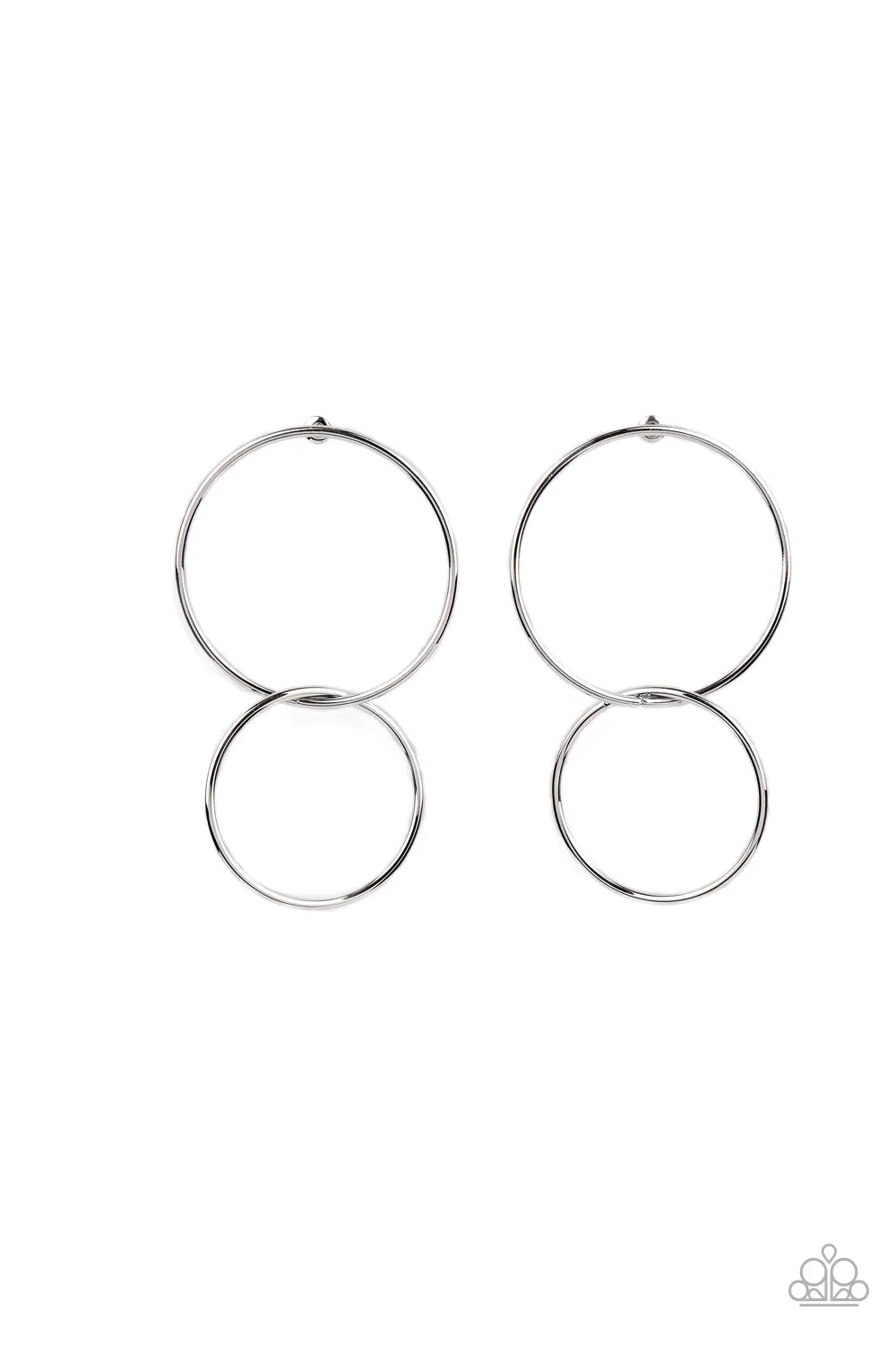 Paparazzi City Simplicity - Silver Earrings