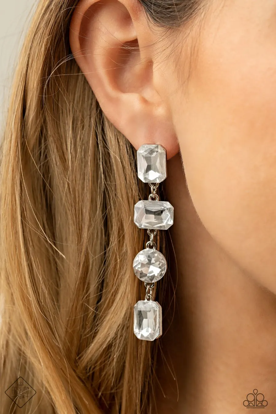 Paparazzi Cosmic Heiress - White Earrings
