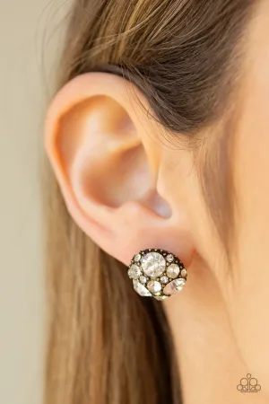 Paparazzi Diamond Daze - Brass Post Earrings