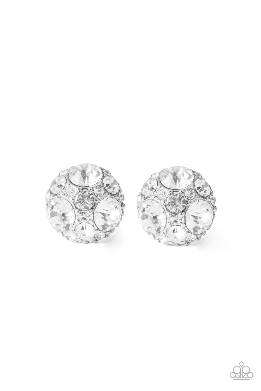 Paparazzi Diamond Daze - White Post Earrings