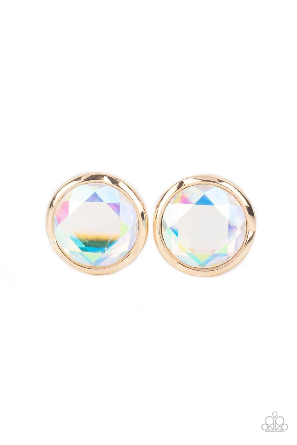 Paparazzi Double-Take Twinkle Earrings Gold