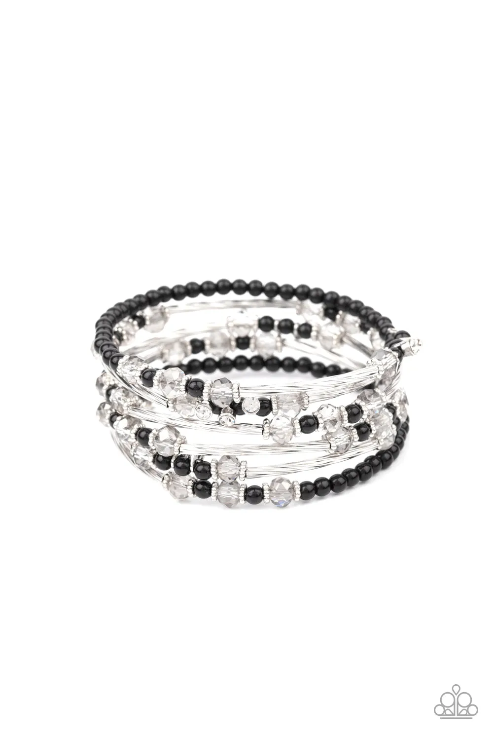 Paparazzi Head-Turning Twinkle - Black Bracelet