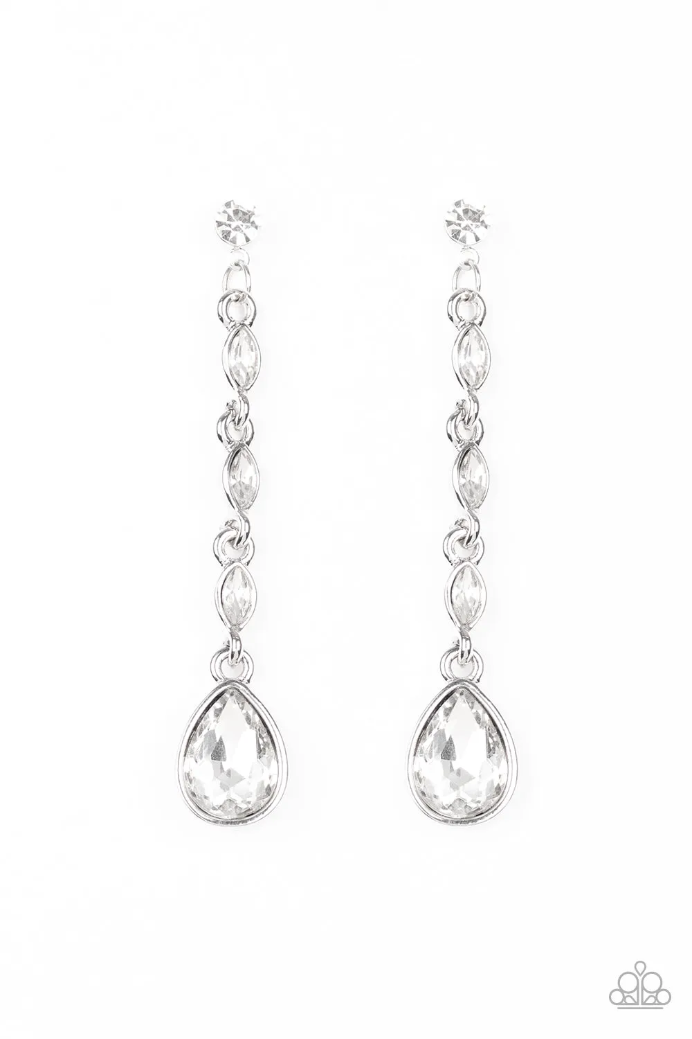 Paparazzi Must Love Diamonds Earrings White