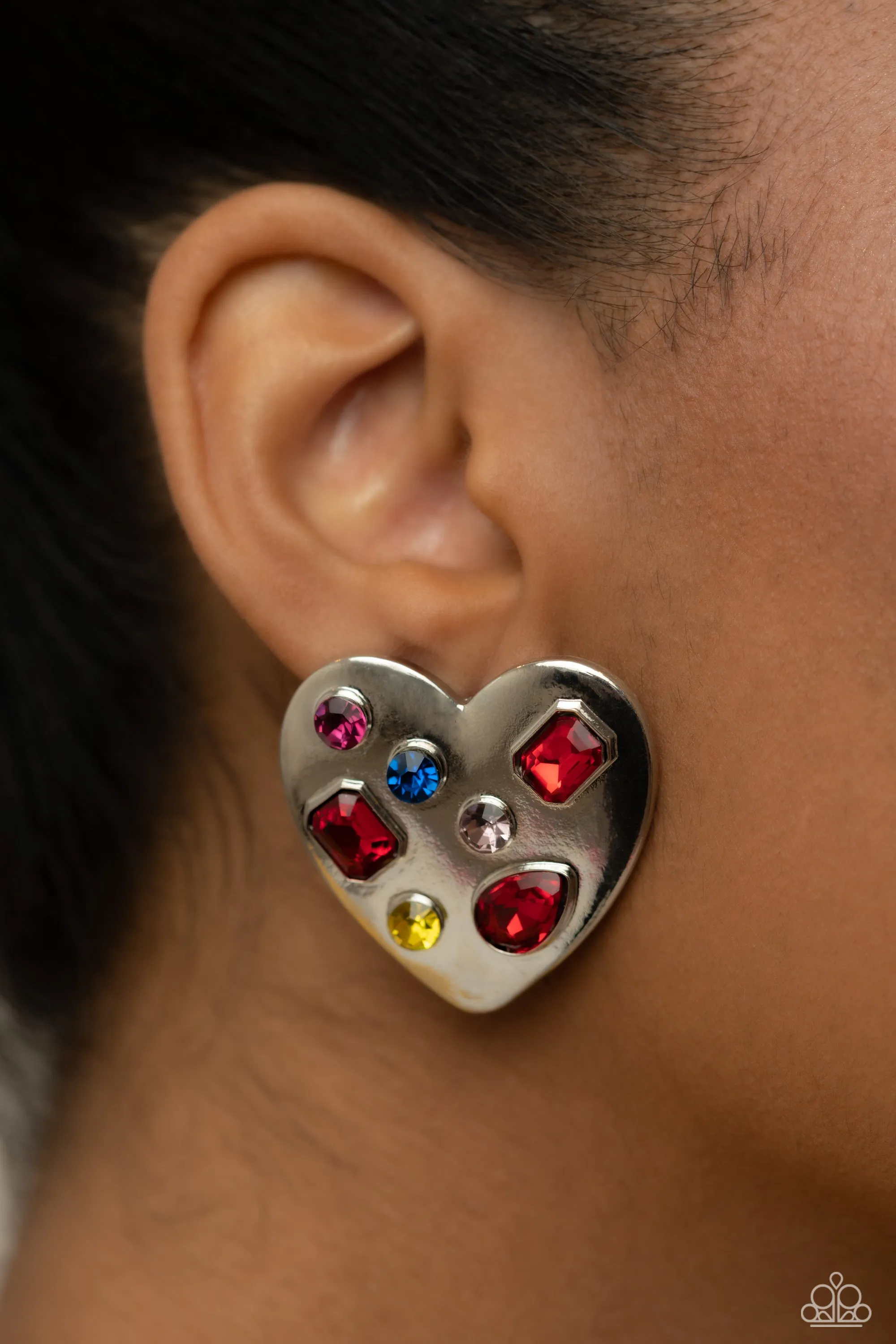 Paparazzi Relationship Ready - Red Earrings