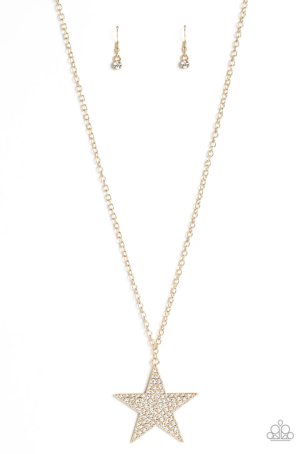 Paparazzi Rock Star Sparkle - Gold Necklace