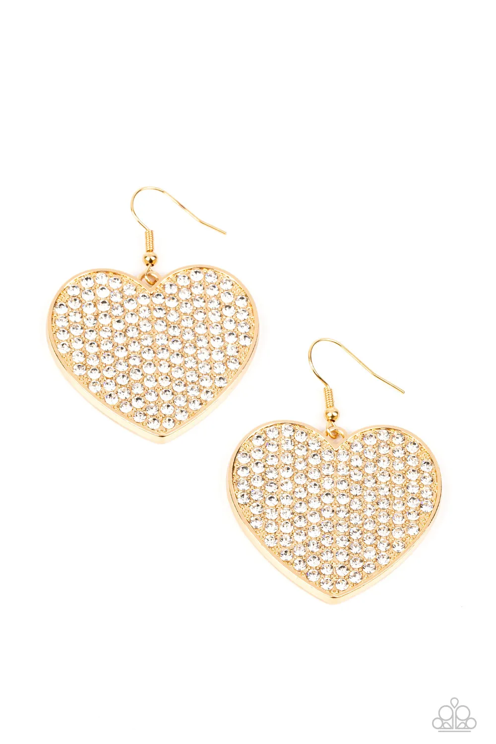 Paparazzi Romantic Reign - Gold Earrings