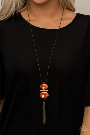 Paparazzi Runway Rival - Orange Necklace