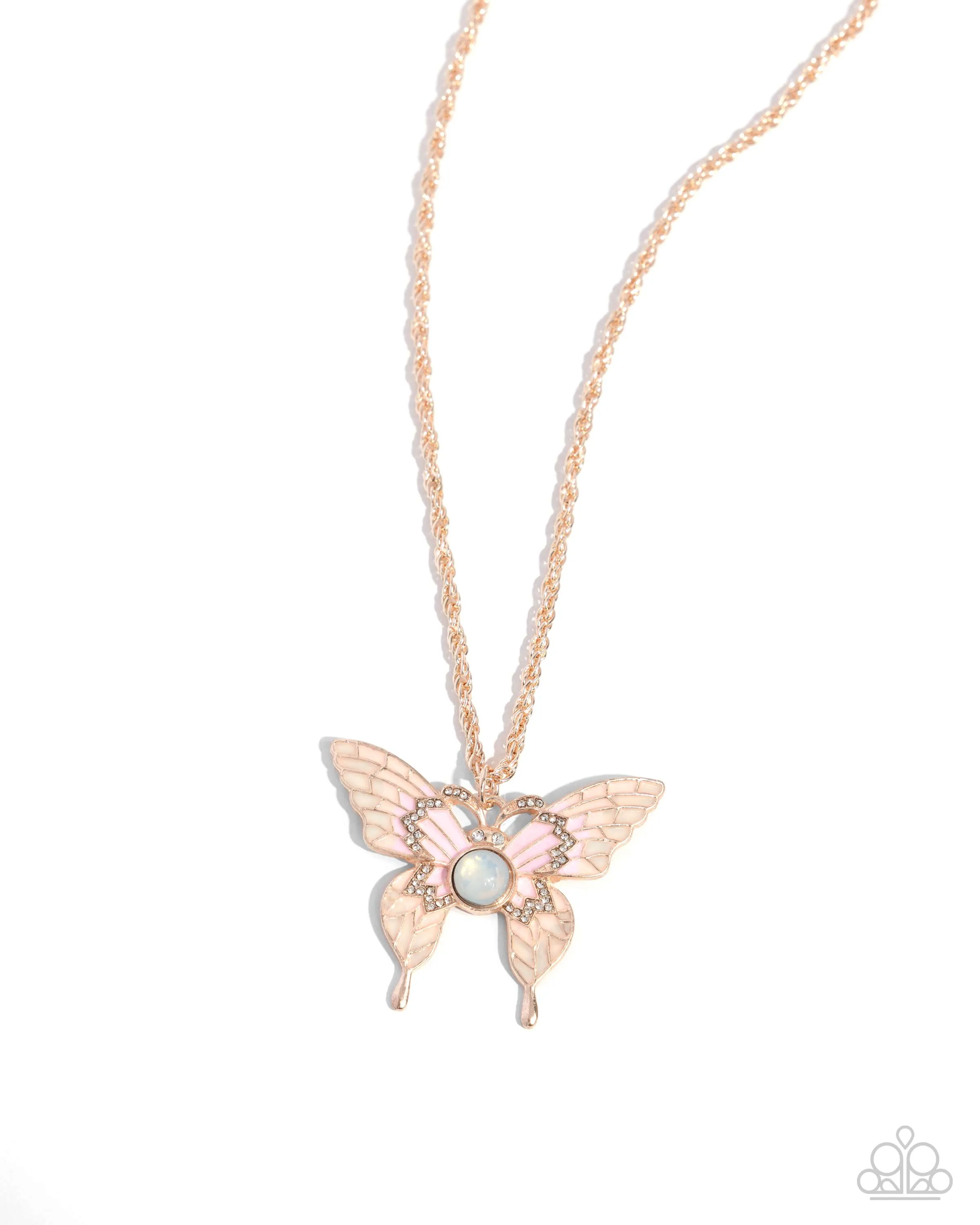 Paparazzi Showstopping Shuttle - Rose Gold Necklace