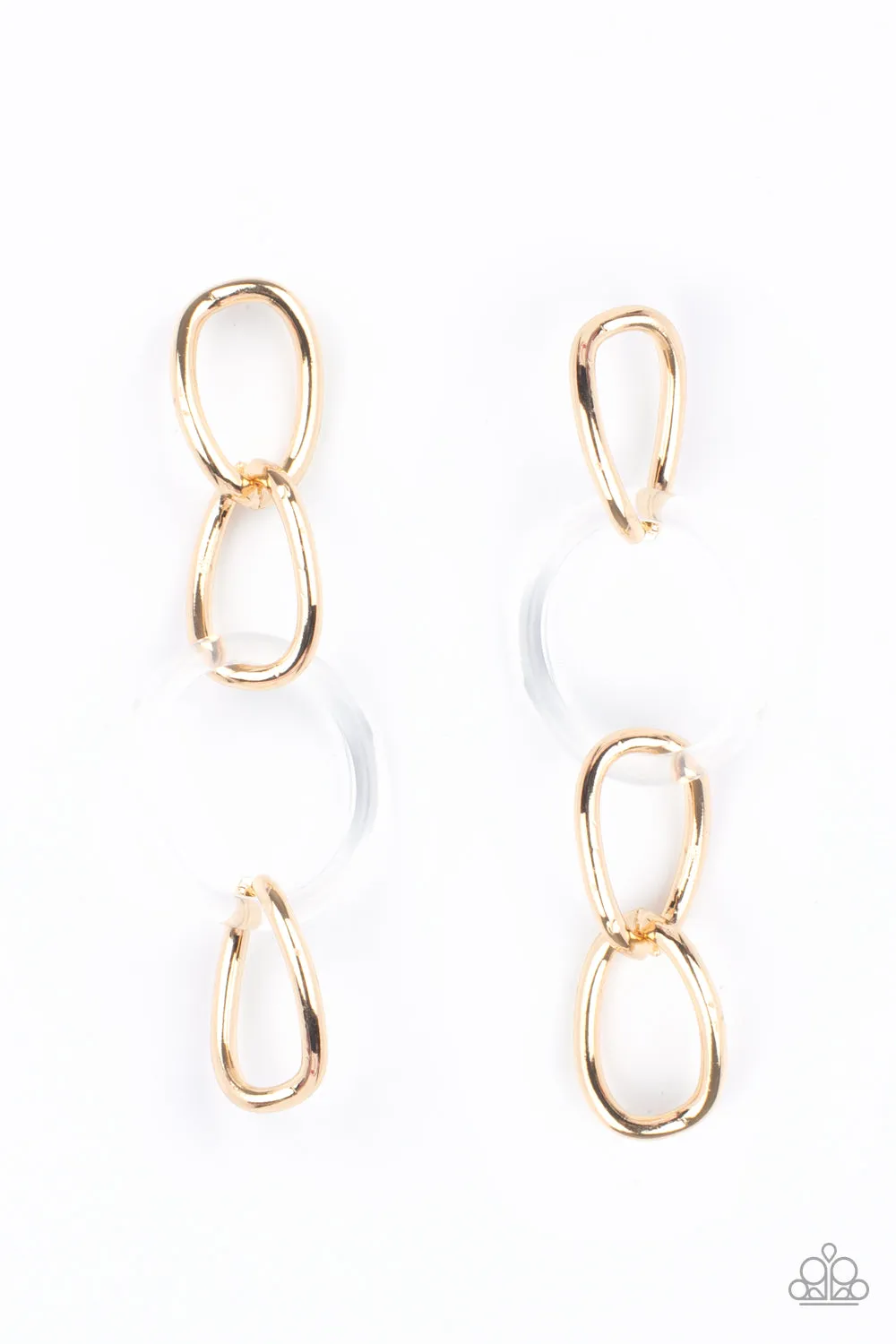 Paparazzi Talk in Circles Earrings Gold