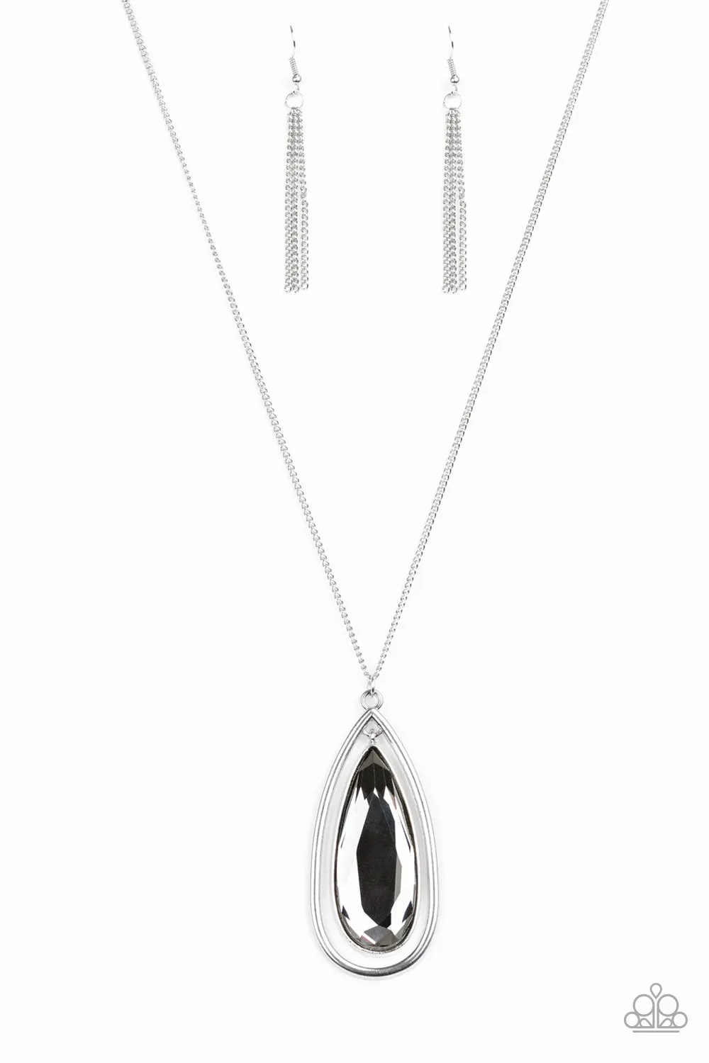 Paparazzi The Royal Coronation - White/Silver/Gold  Necklace
