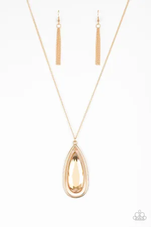 Paparazzi The Royal Coronation - White/Silver/Gold  Necklace