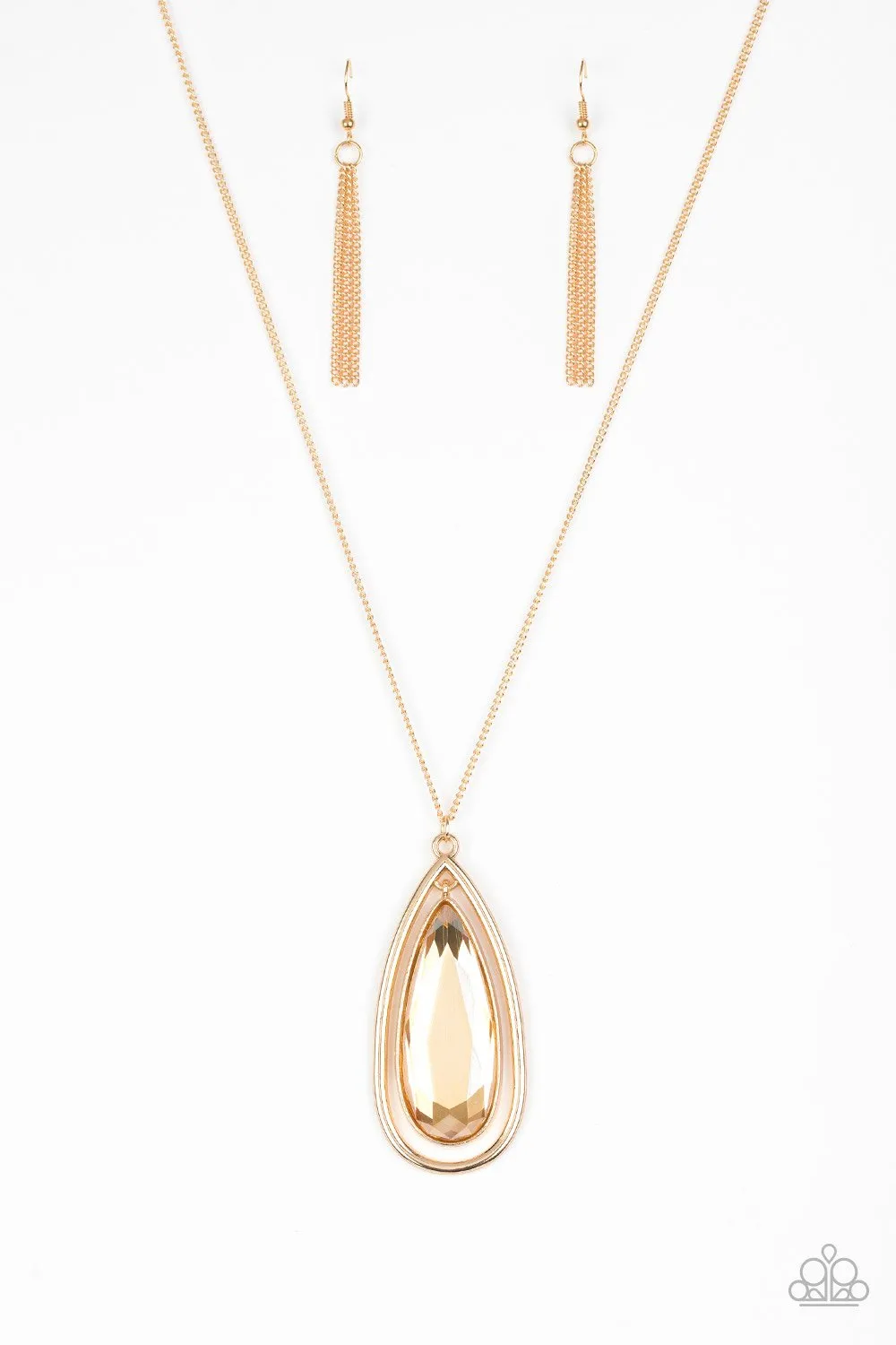 Paparazzi The Royal Coronation - White/Silver/Gold  Necklace