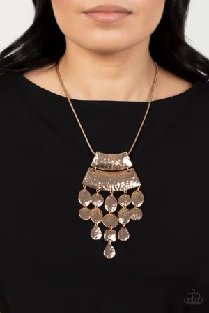 Paparazzi Totem Trek - Gold Necklace