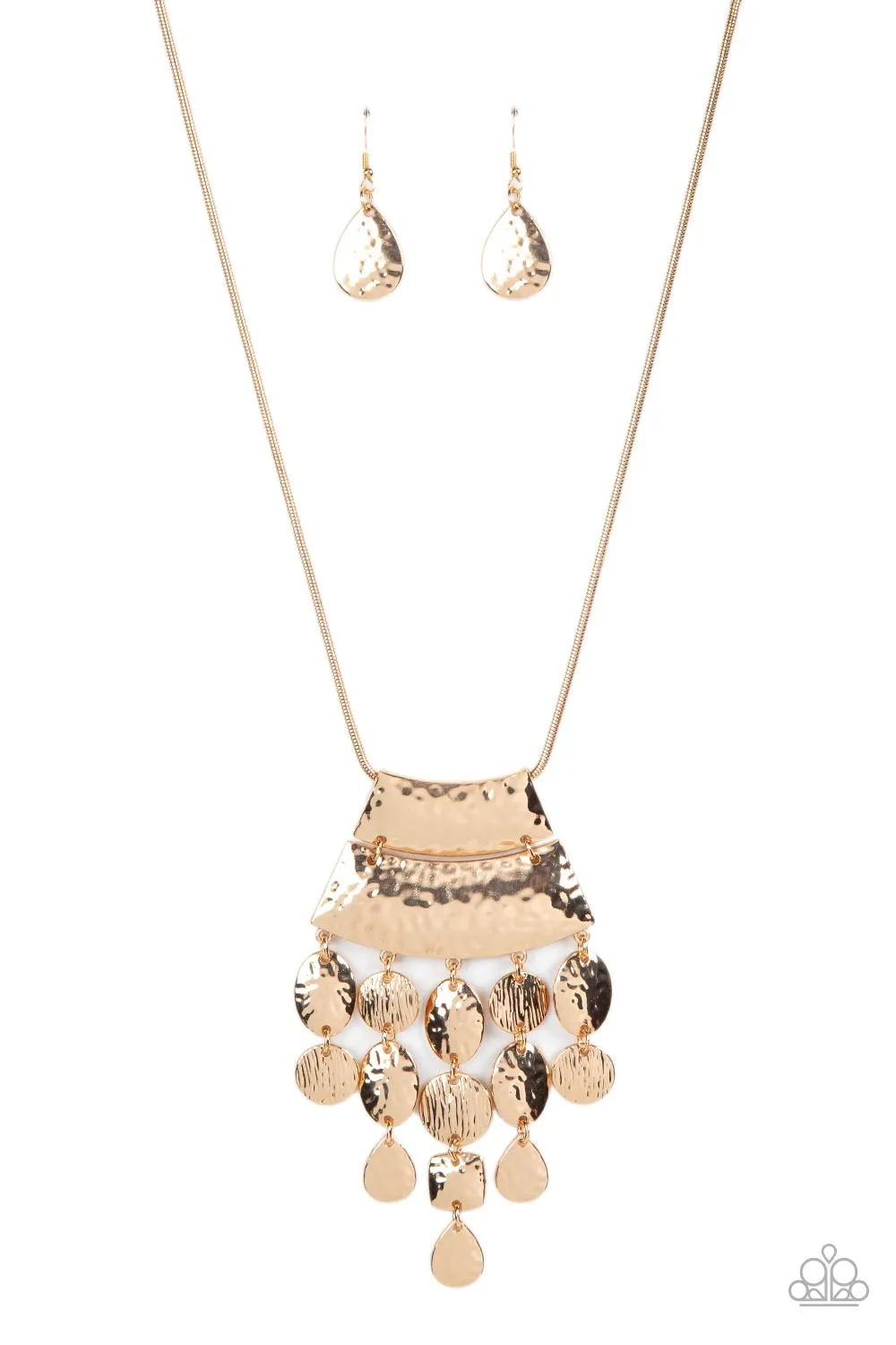 Paparazzi Totem Trek - Gold Necklace