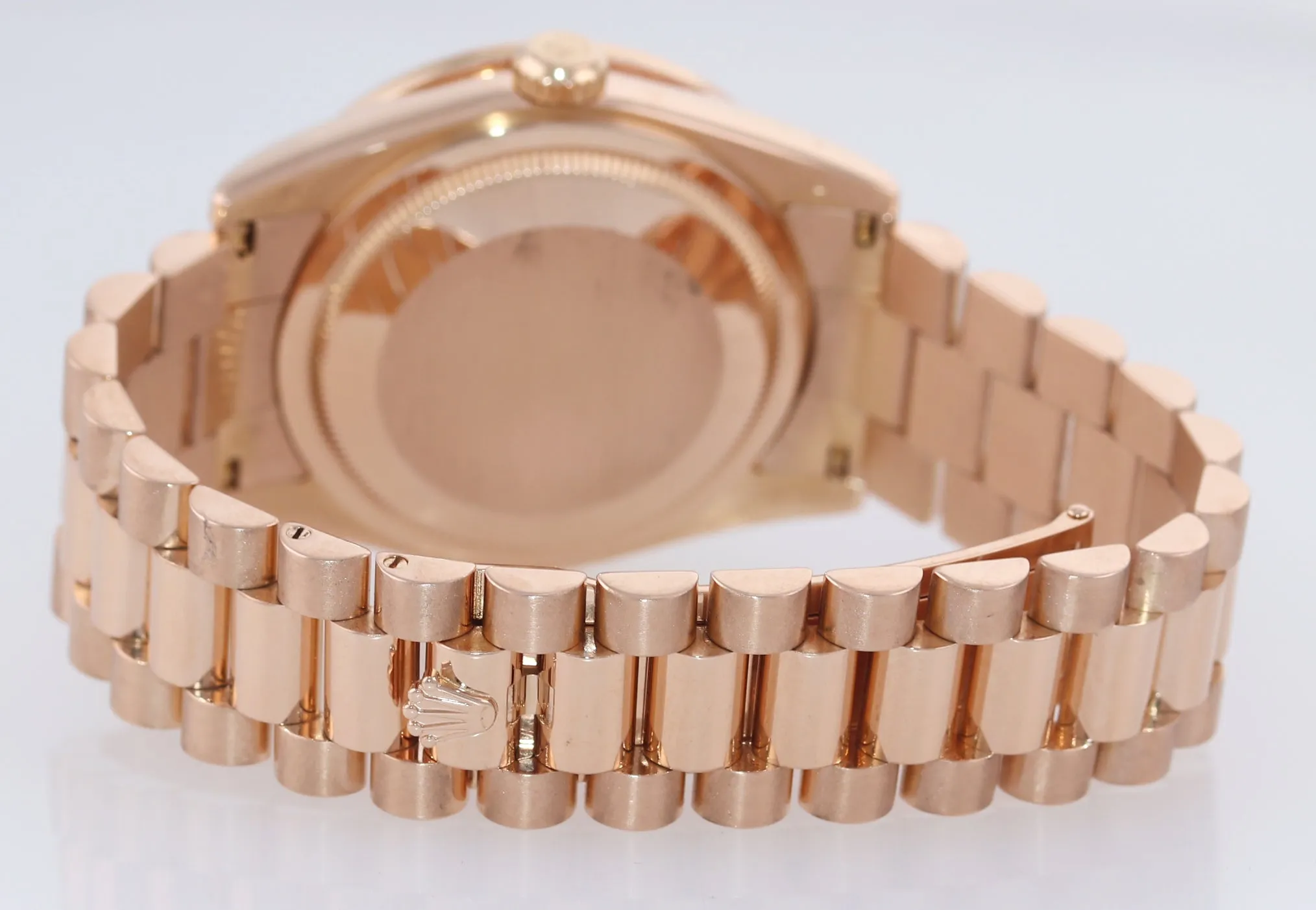 PAPERS NEW BUCKLE Rolex President Rose Gold 36mm 118205 Pink Roman Diamond