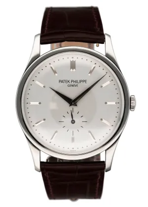 Patek Philippe Calatrava 5196G 18K White Gold Mens Watch With Papers