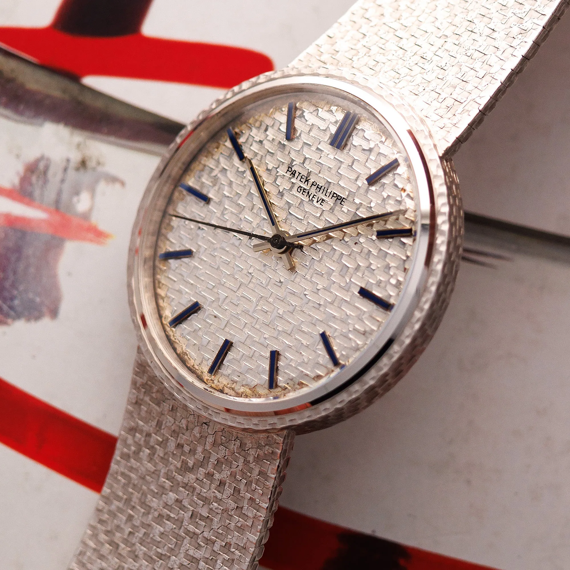 Patek Philippe White Gold Wathc Ref. 3563 with Blue Hour Markers