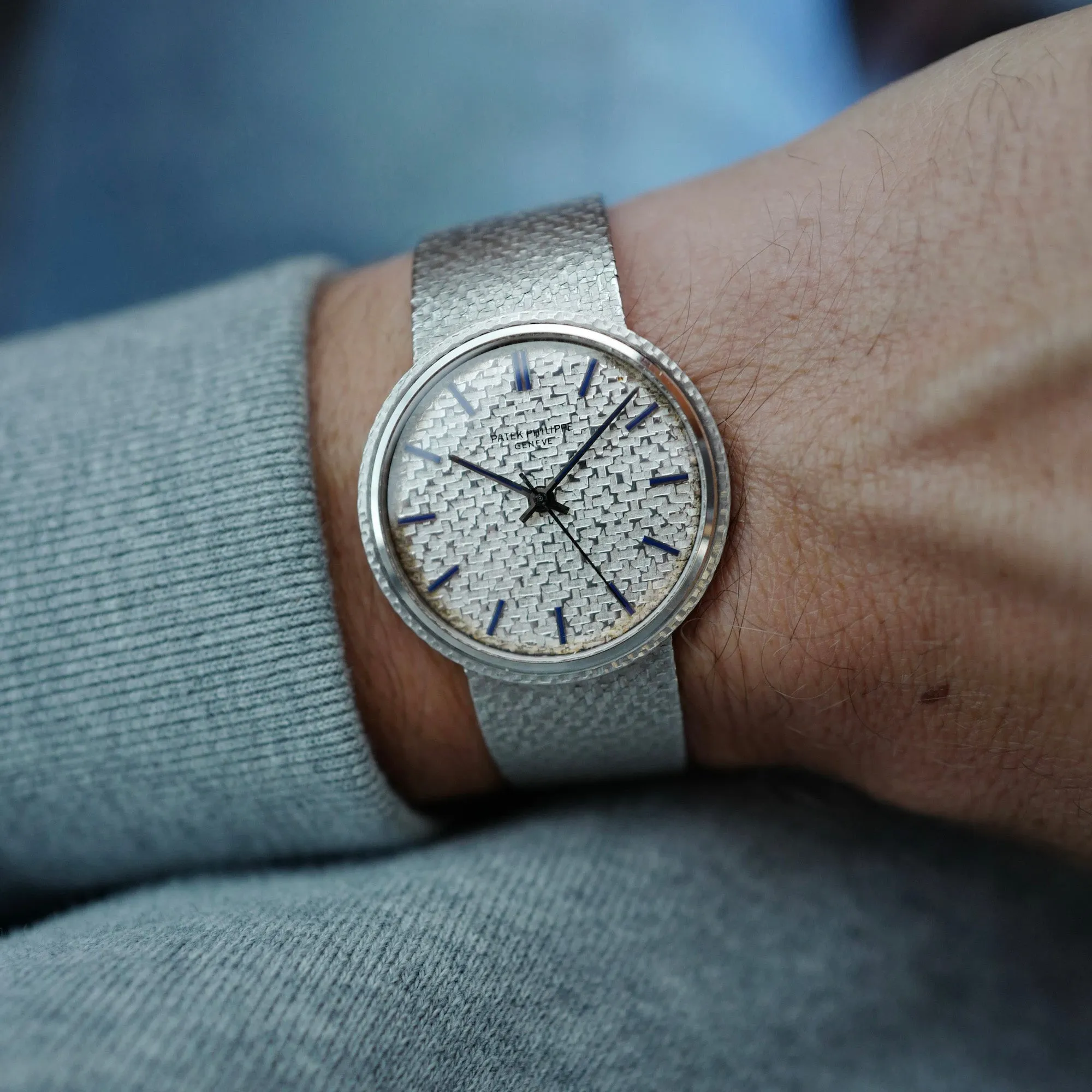 Patek Philippe White Gold Wathc Ref. 3563 with Blue Hour Markers