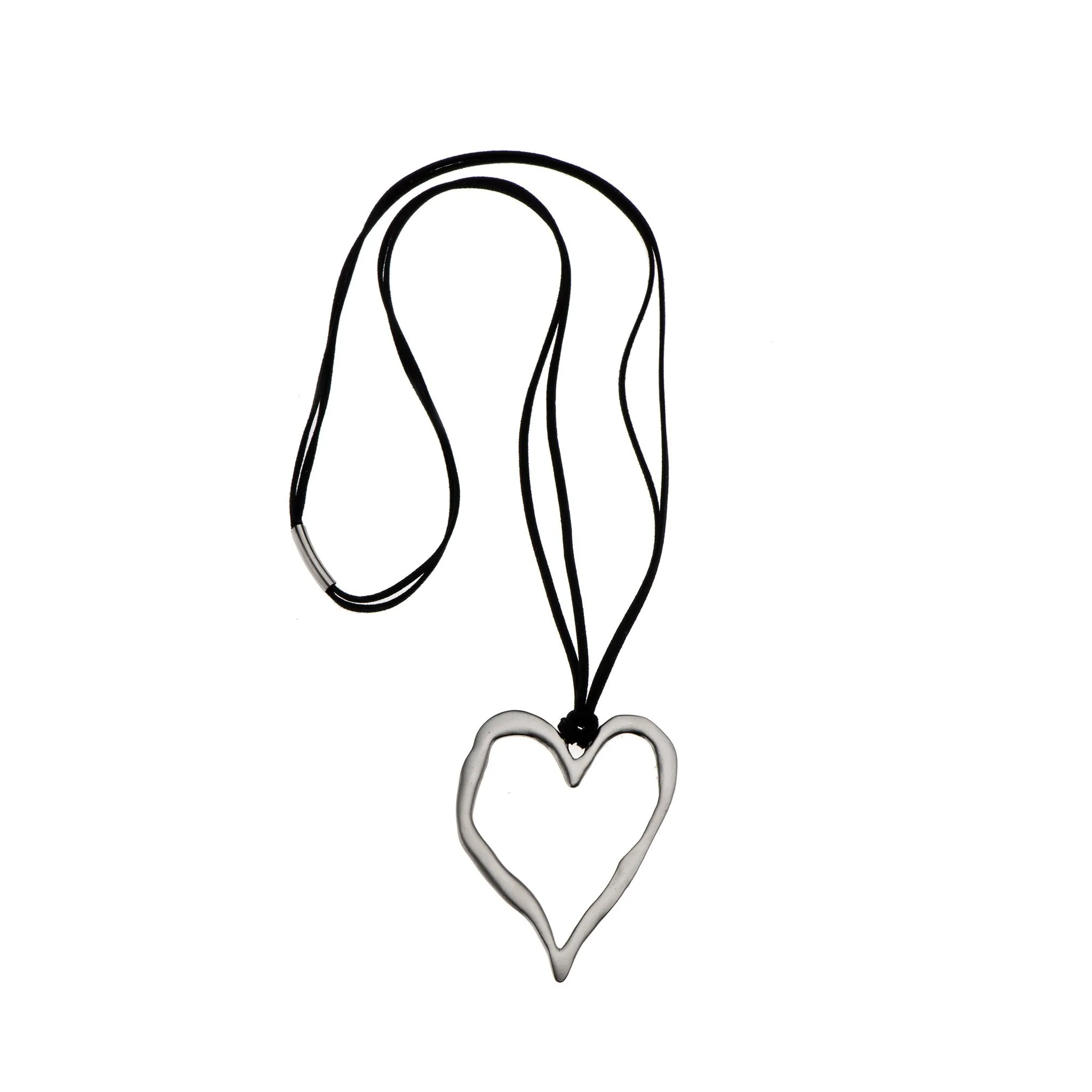 Patricia - Long 24K gold heart statement necklace