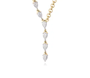 Pear Cuddle Six Station Y-Necklace