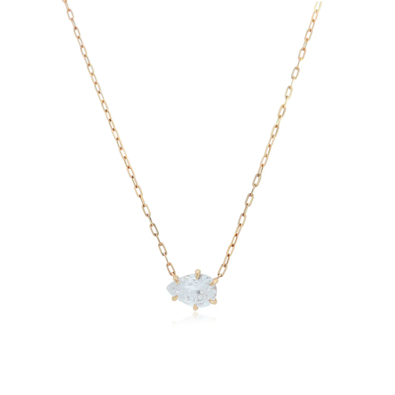 Pear Diamond Solitaire Necklace