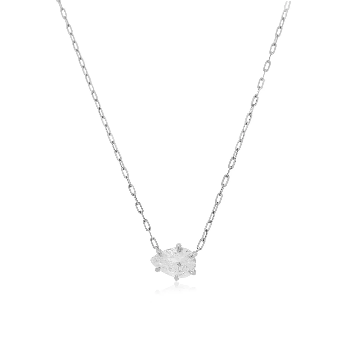 Pear Diamond Solitaire Necklace
