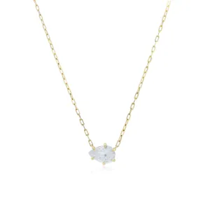 Pear Diamond Solitaire Necklace
