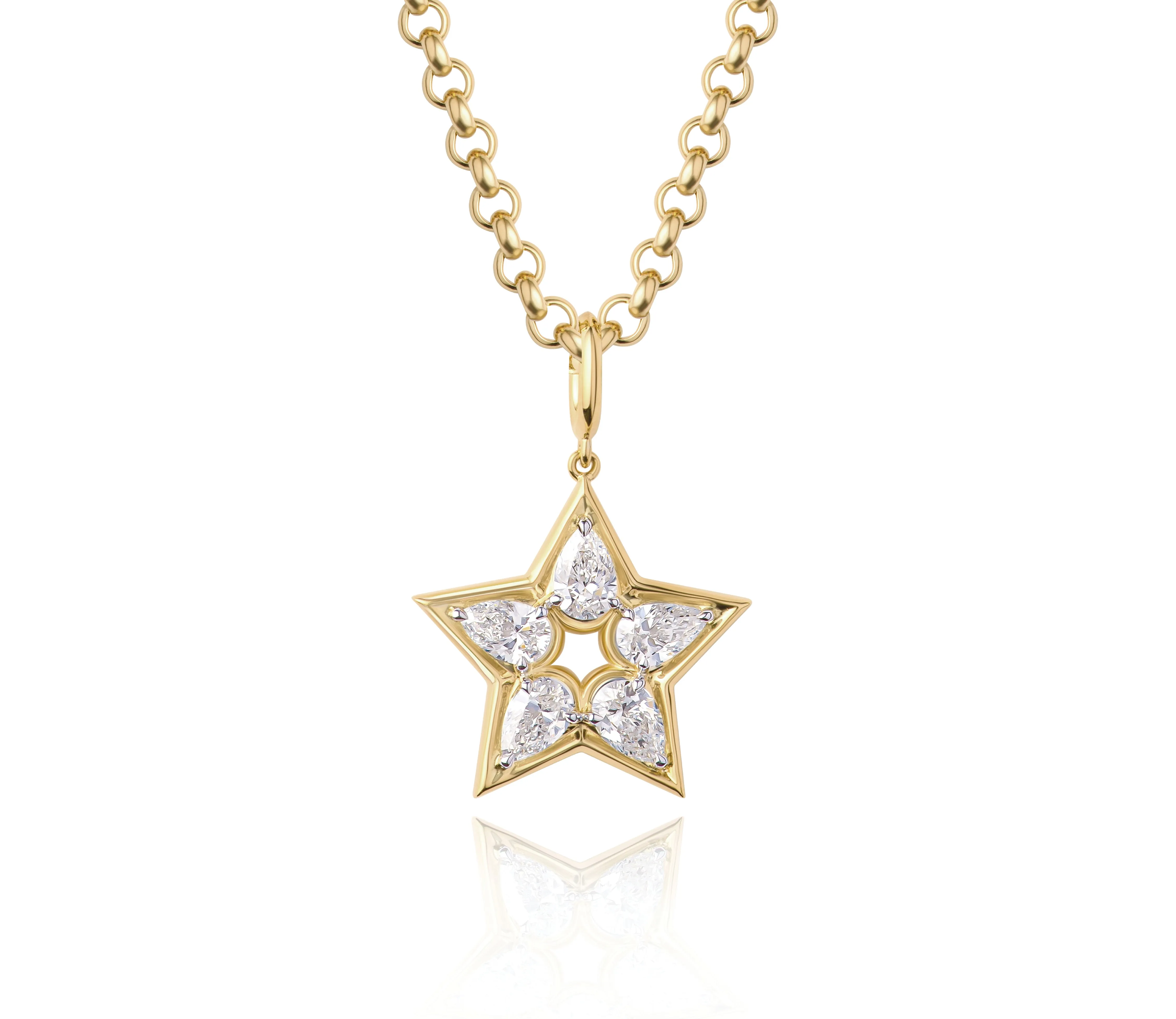 Pear Shape Star Necklace