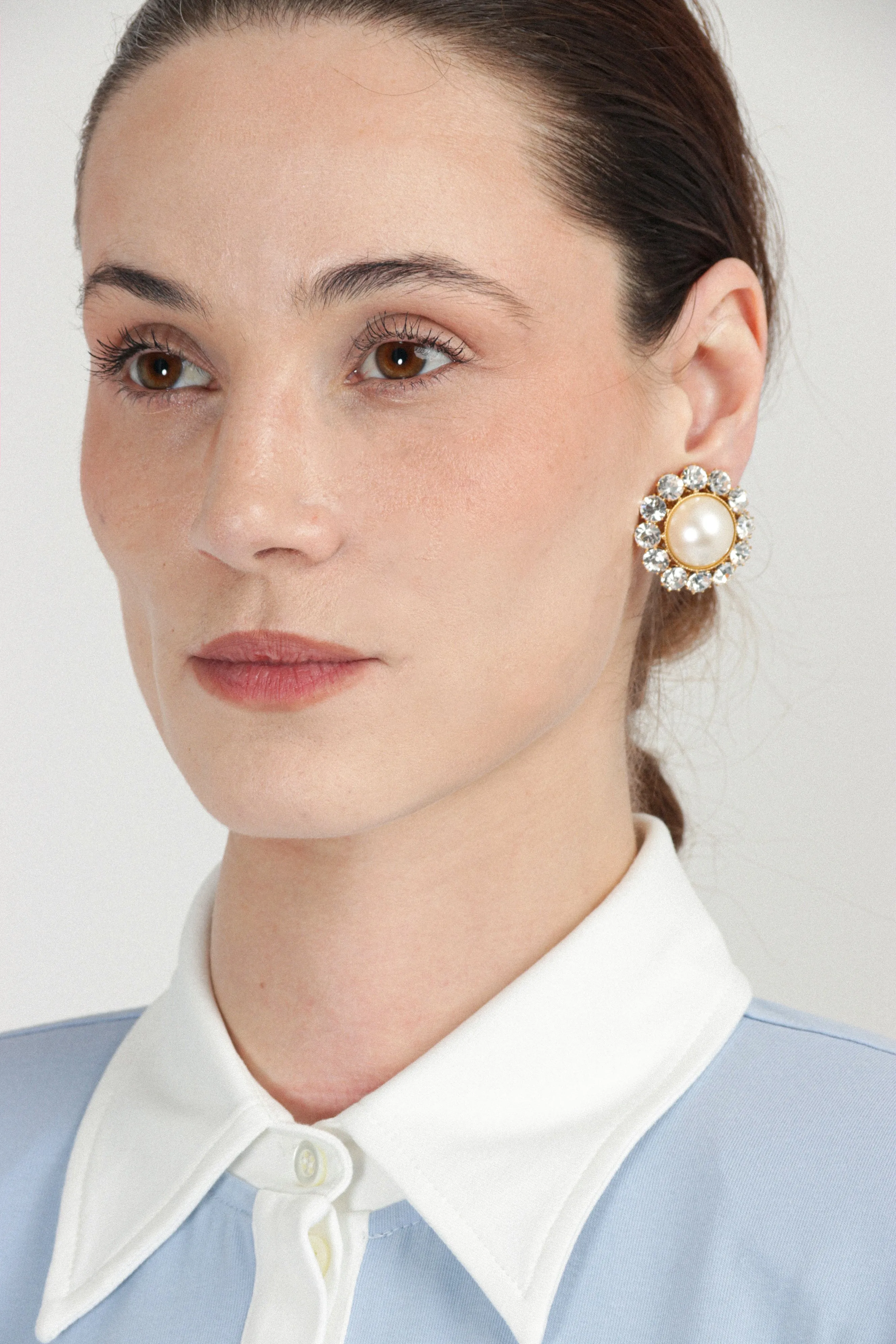 Pearl & Strass Earrings