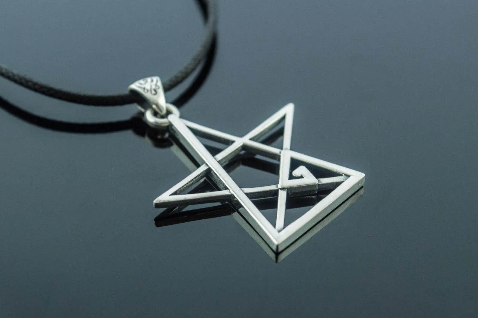 Pentagram Pendant Sterling Silver Handmade Geometry Jewelry
