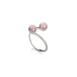 Periwinkle | .925 Sterling Silver | Firefly Glass | Infinity Helix Ring