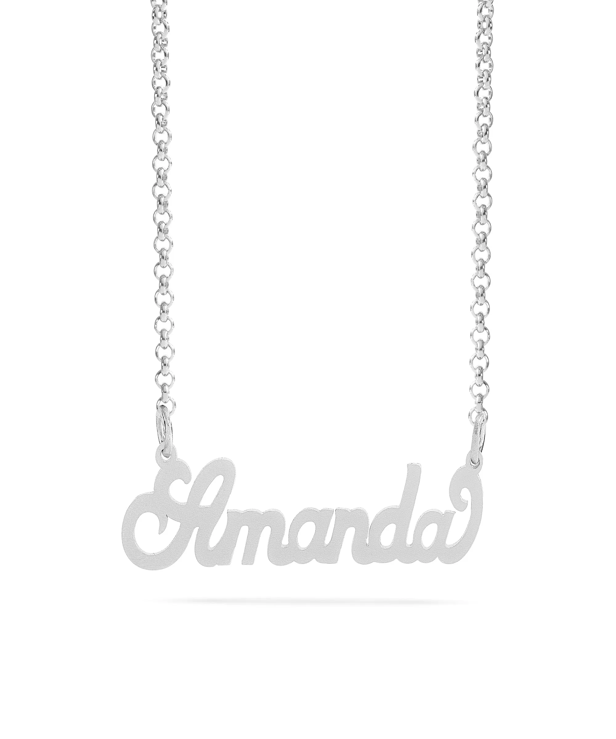 Personalized Name necklace with  Satin Finish "Amanda"