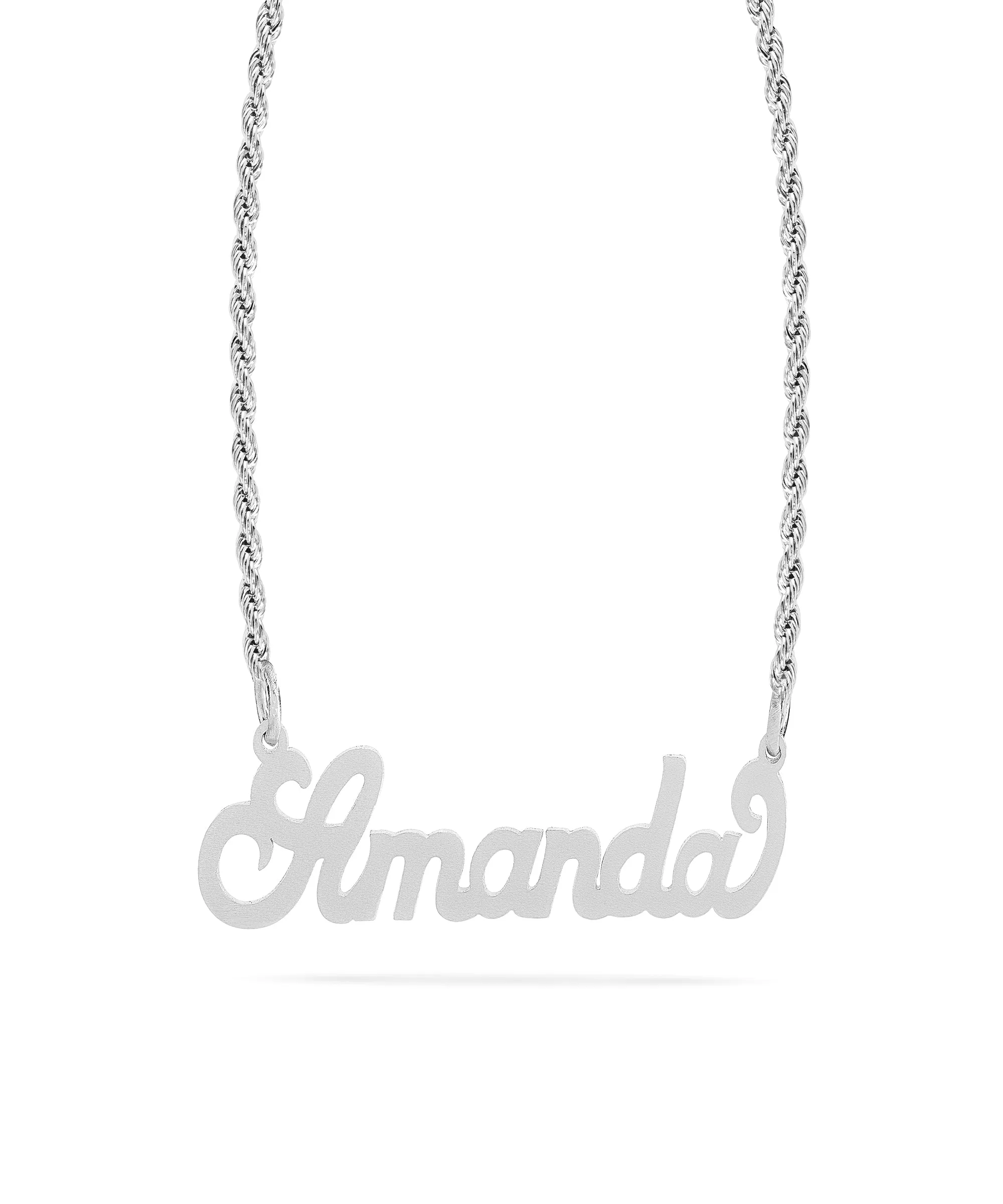 Personalized Name necklace with  Satin Finish "Amanda"