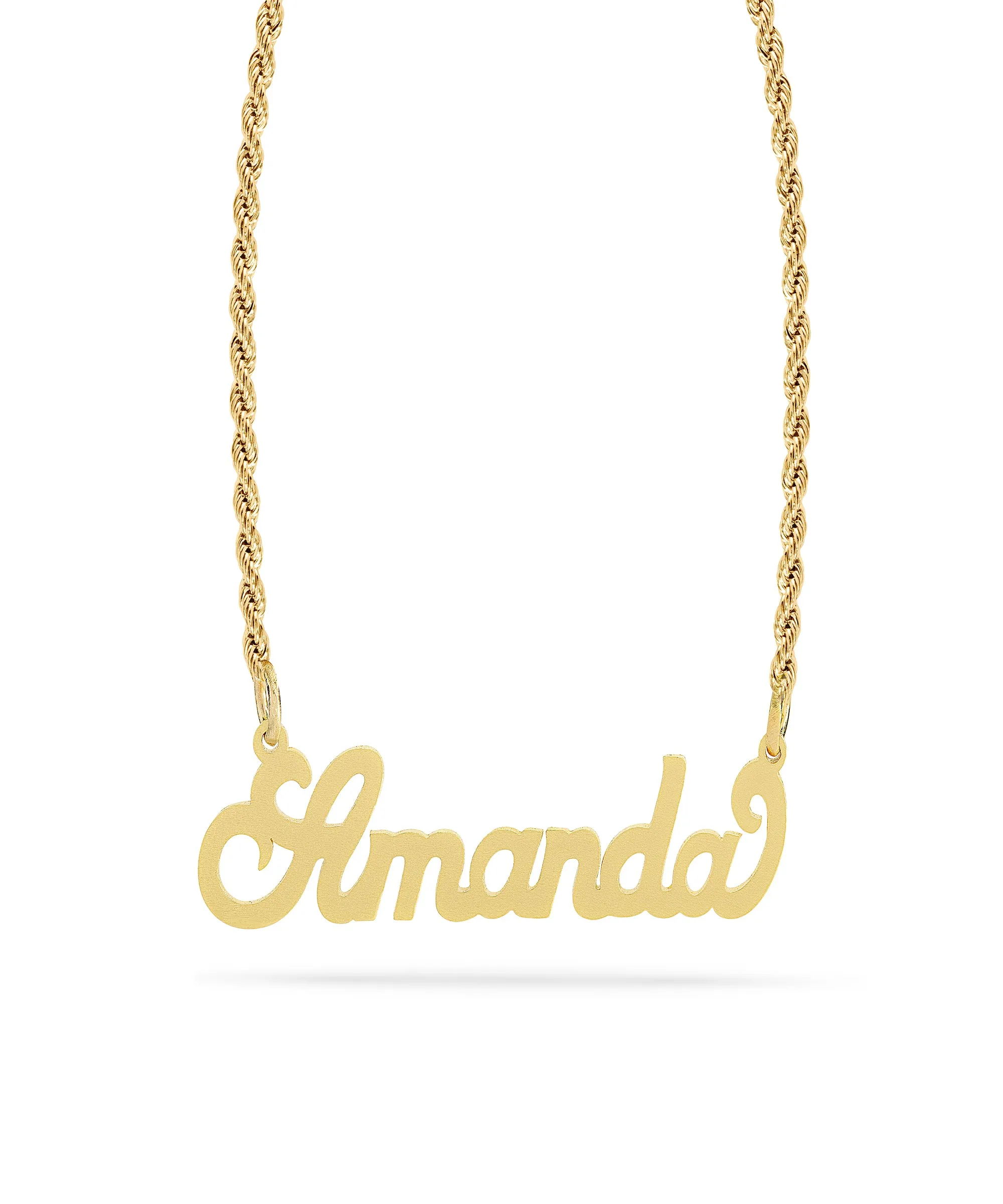 Personalized Name necklace with  Satin Finish "Amanda"