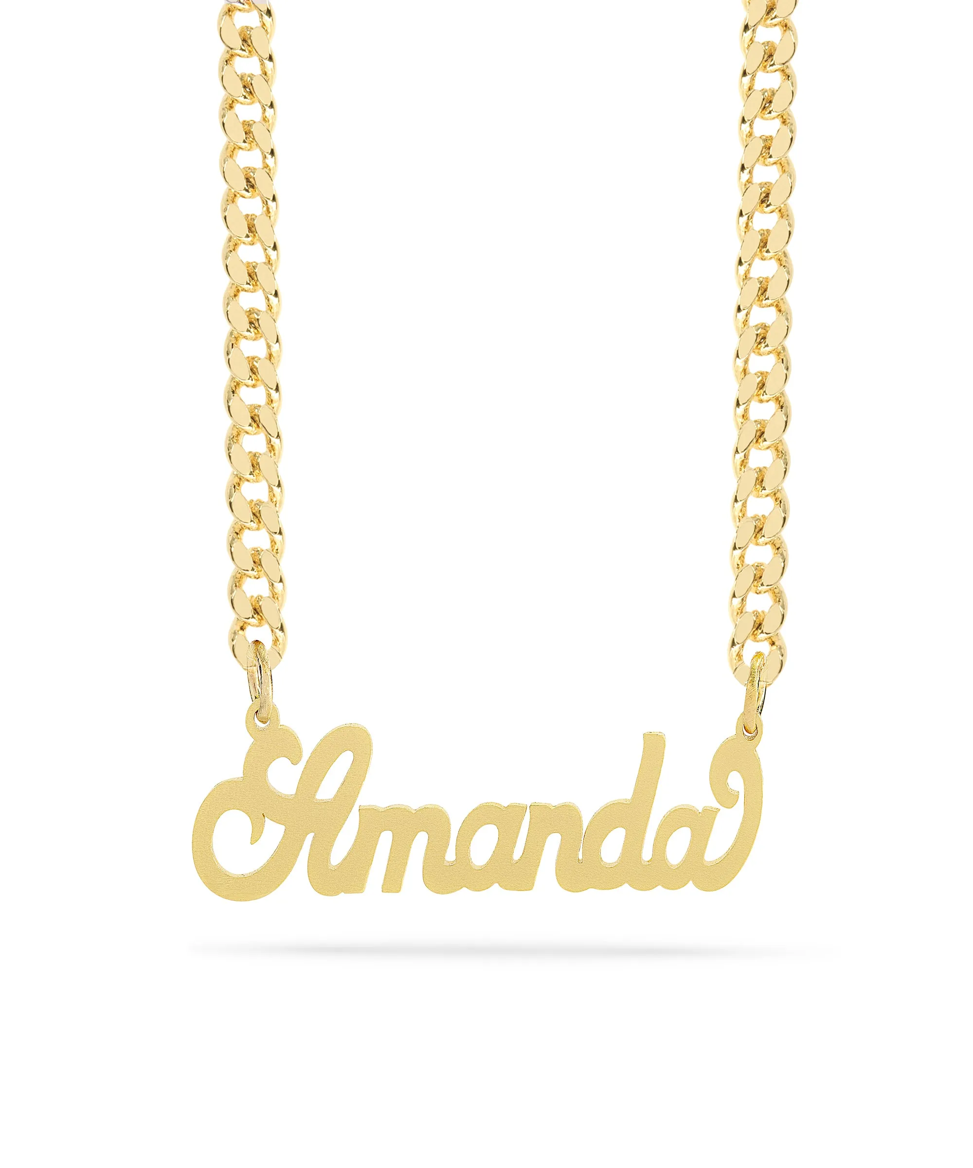 Personalized Name necklace with  Satin Finish "Amanda"