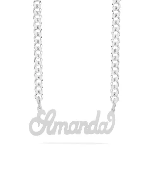 Personalized Name necklace with  Satin Finish "Amanda"