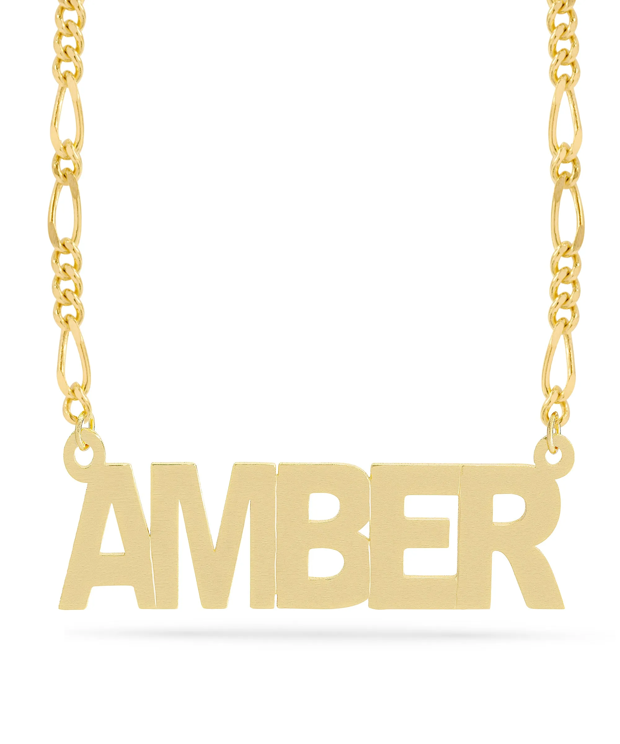 Personalized Name necklace with Satin Finish "AMBER"