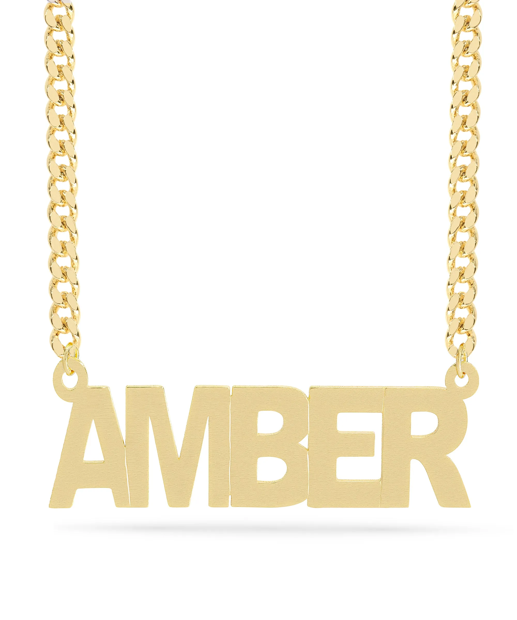 Personalized Name necklace with Satin Finish "AMBER"