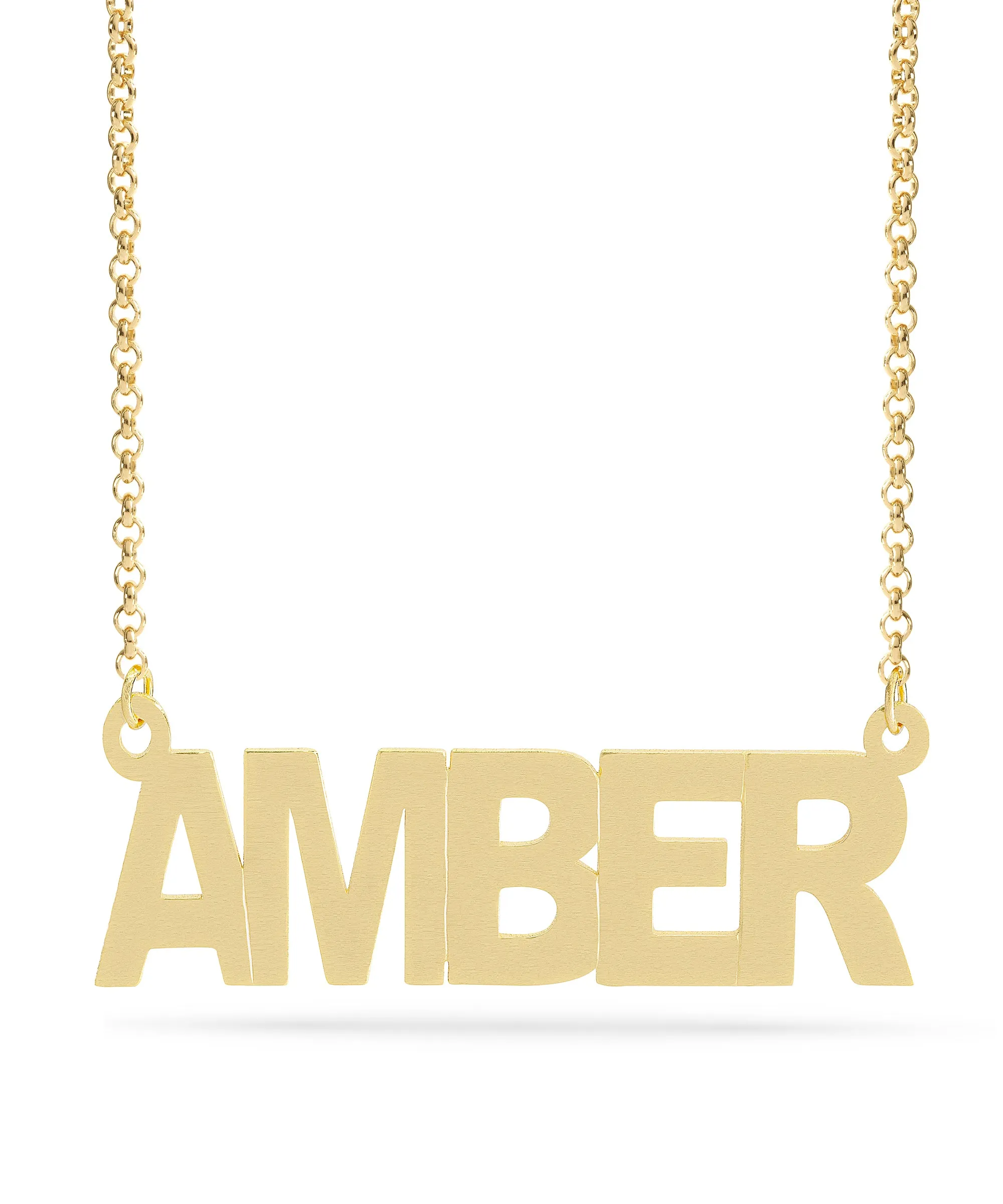 Personalized Name necklace with Satin Finish "AMBER"