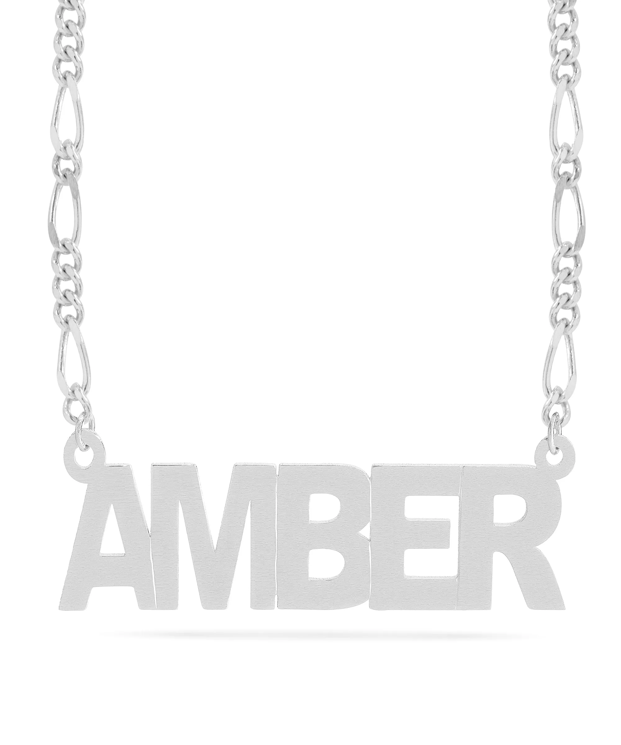 Personalized Name necklace with Satin Finish "AMBER"