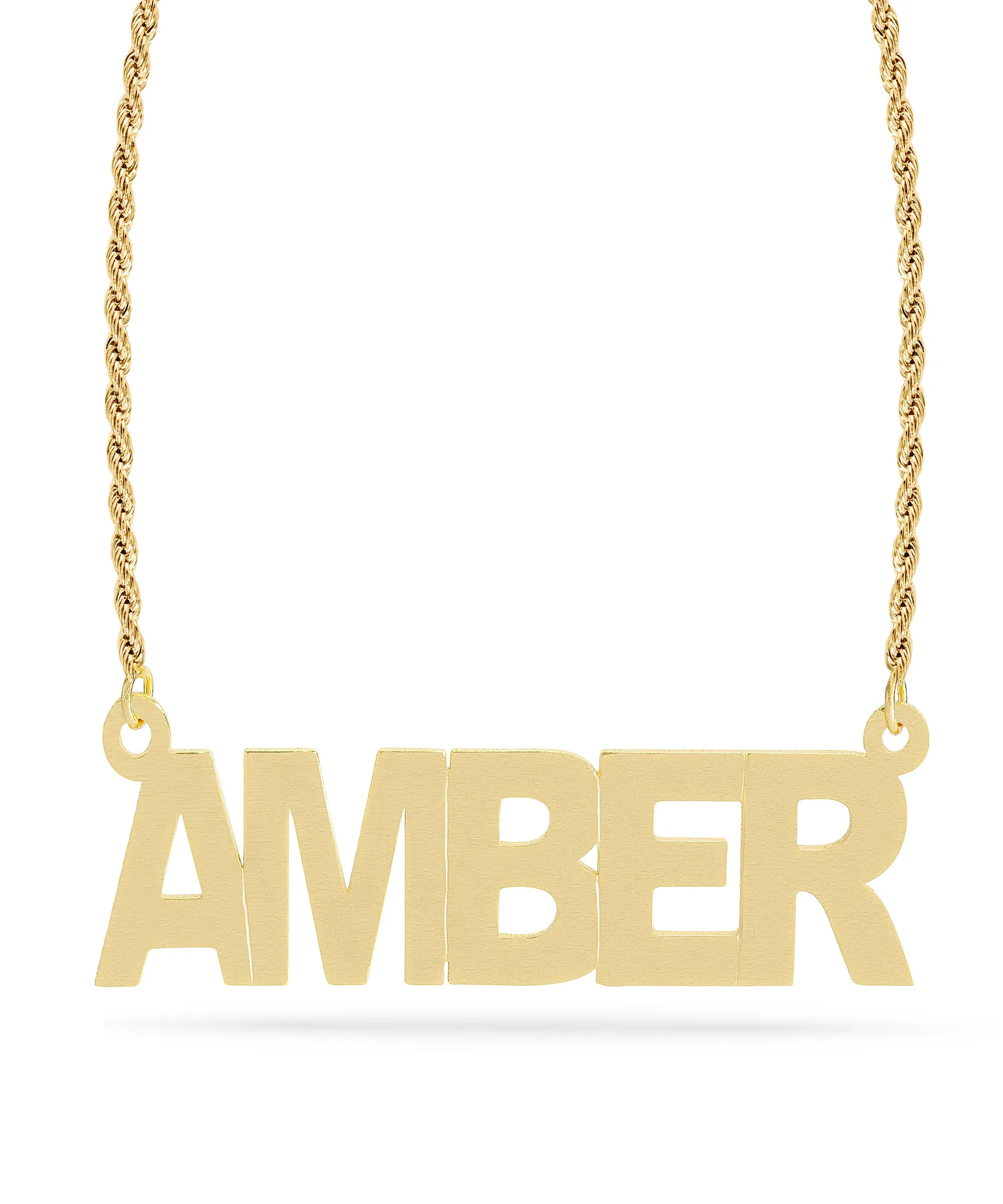 Personalized Name necklace with Satin Finish "AMBER"