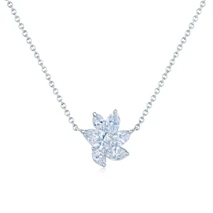 Petal Pendant with Pear Center Stone
